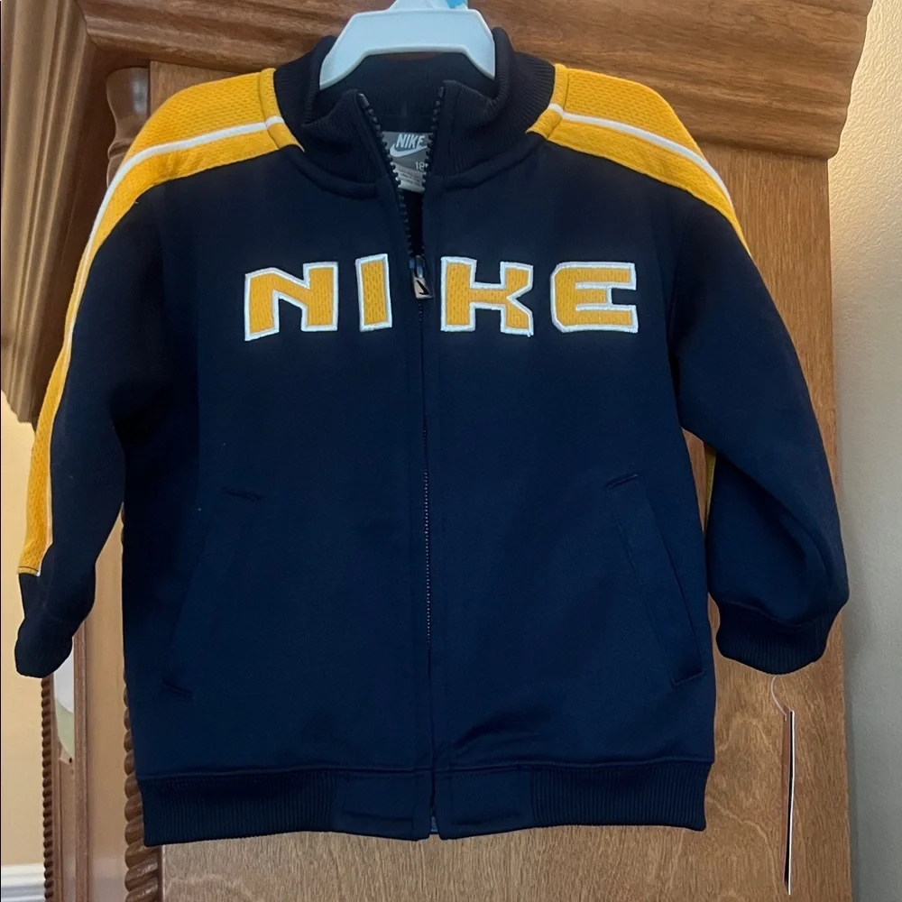 Nike Kids Jacket Dark Blue and Gold Jacket Toddler 18 months NWT